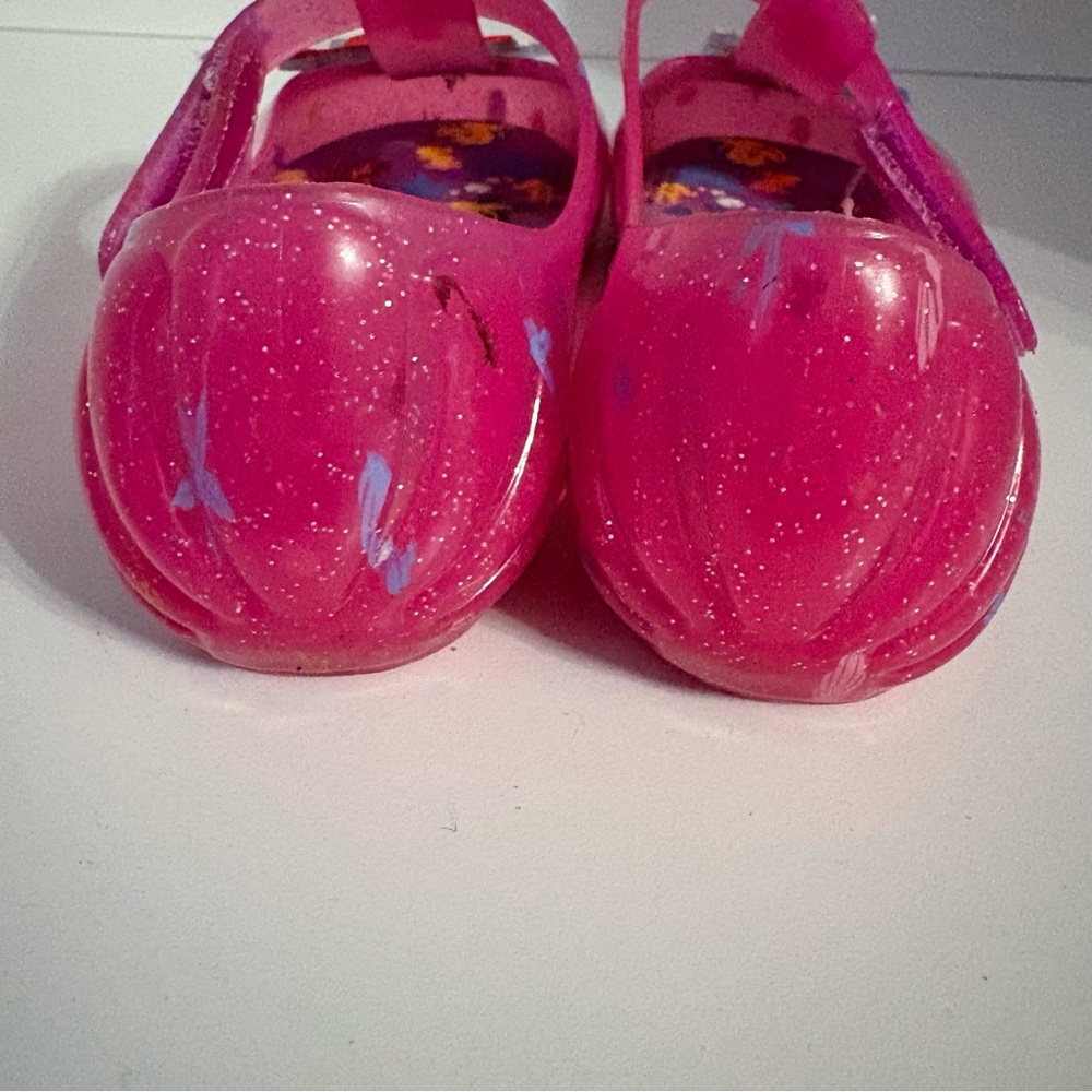 Disney Princess The Little Mermaid Ariel Sandals Pink Sparkle Girls Sz 12 - Picture 6 of 7